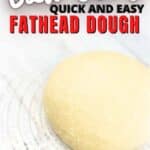 Fathead Dough Recipe set on a silicone sheet.