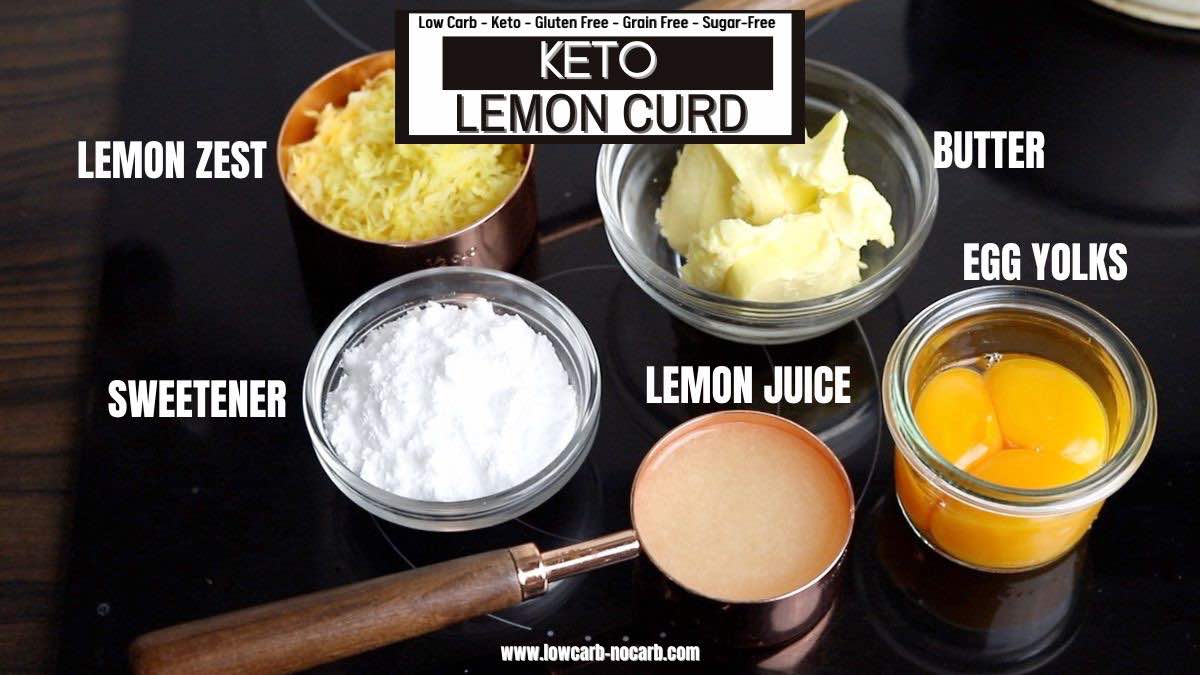 Lemon Curd Recipe ingredients needed.