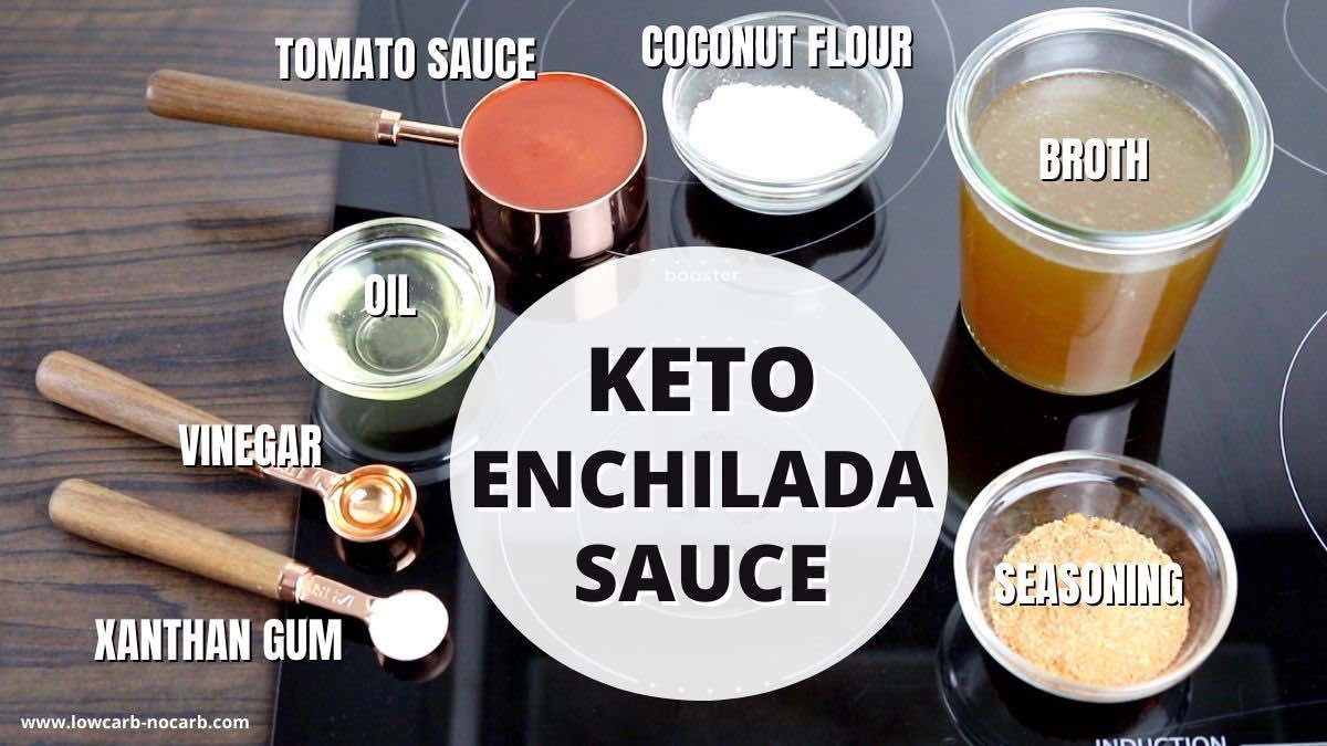 Keto enchilada sauce recipe Ingredients needed.