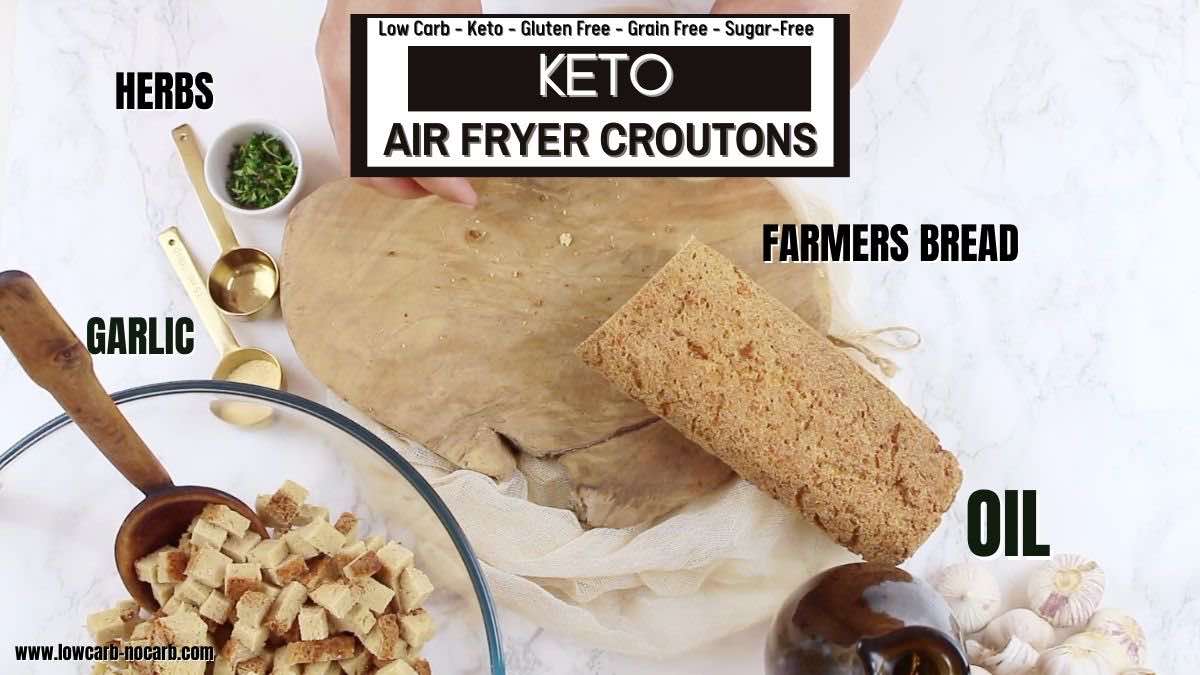 Air Fryer croutons Ingredients needed.