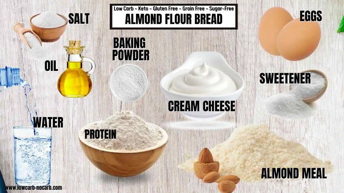 Almond Flour Bread Recipe Ingredients needed.