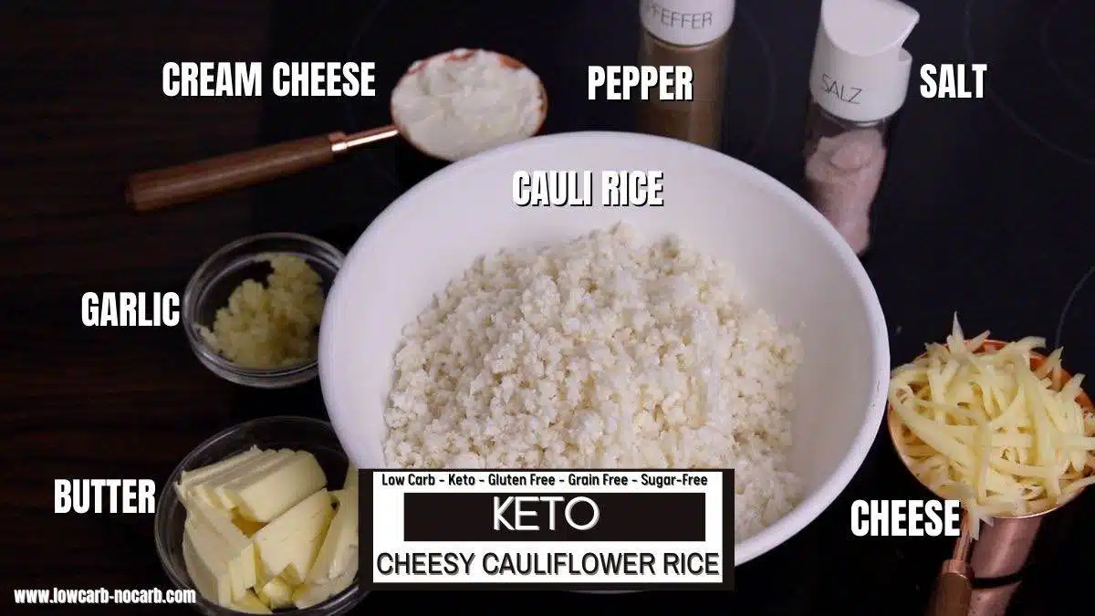 Cauliflower cheese rice ingredients needed.
