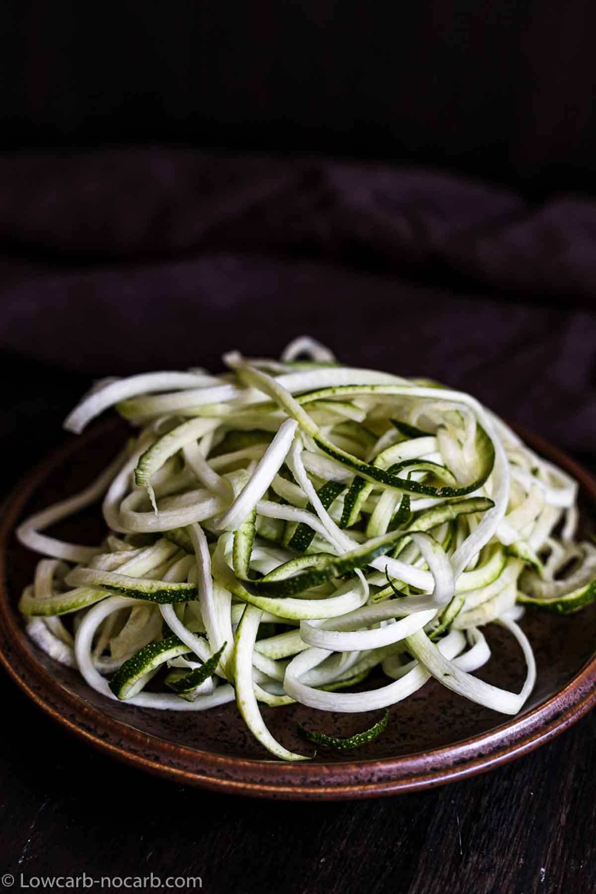 Noodles made out of zucchini.