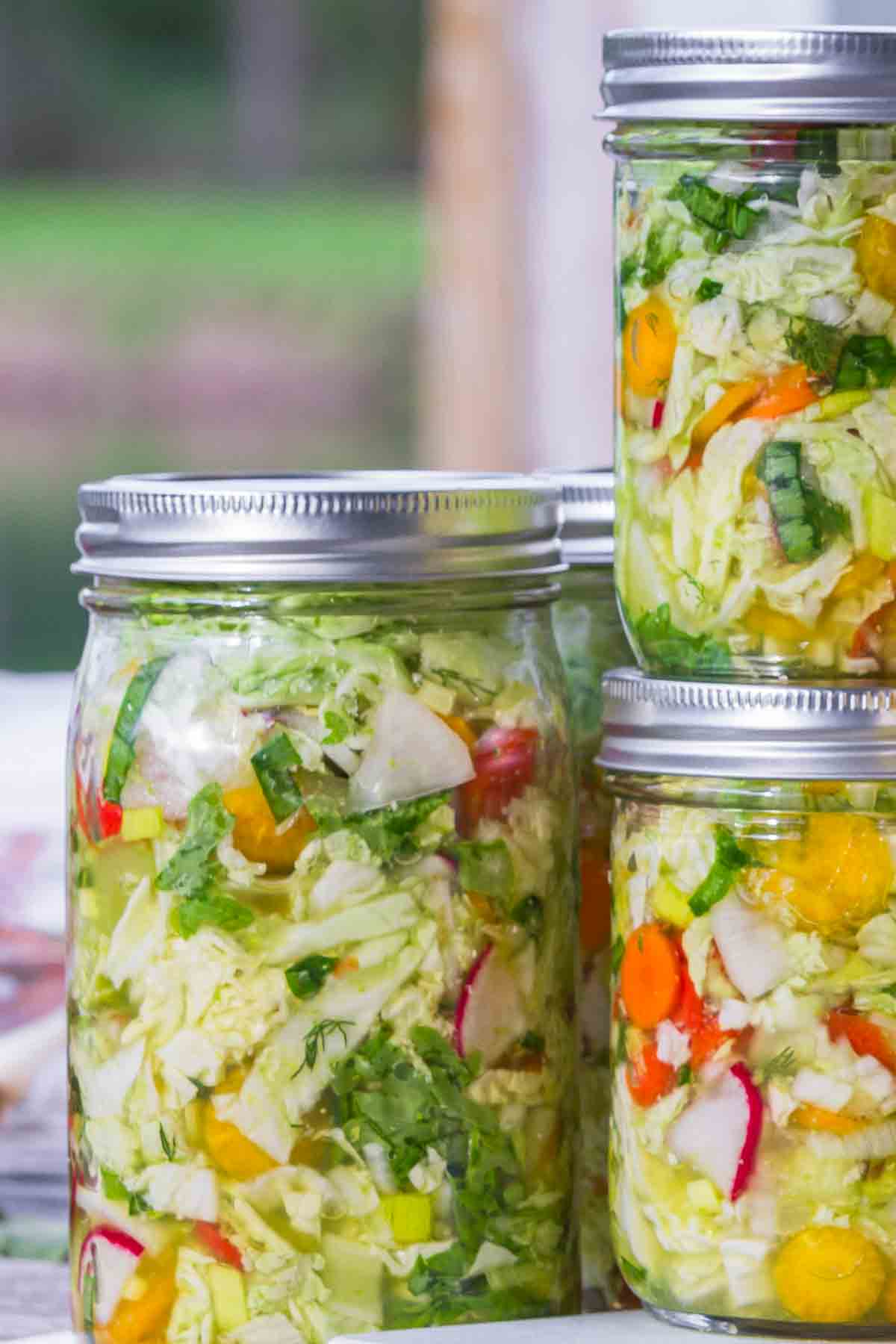 Home made cultured or fermented vegetables.