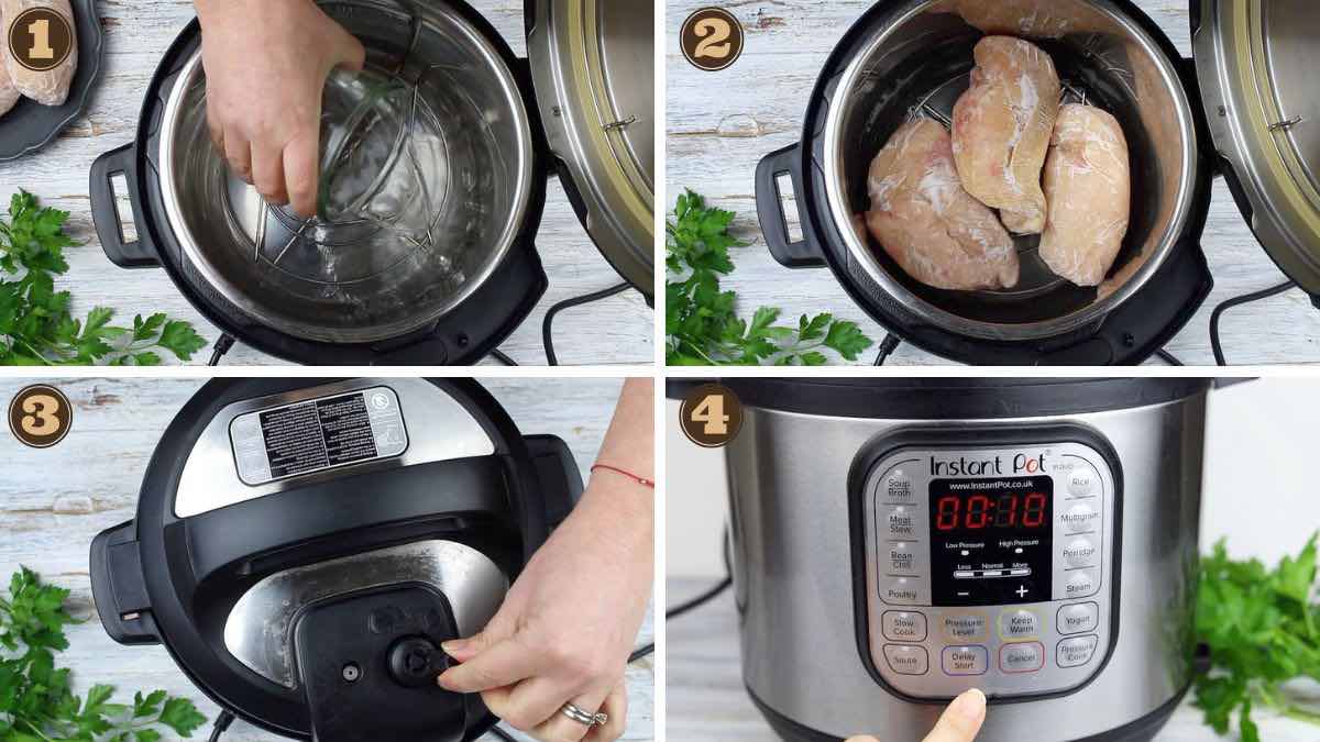 steps on cooking frozen chicken.
