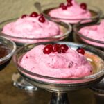 Keto mousse served in a glass bowl.