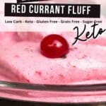 Keto Fluff close up with berry.