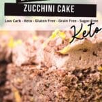 Best chocolate zucchini cake close up.