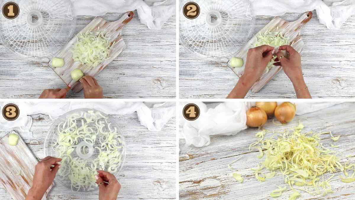 Onion powder recipe steps.