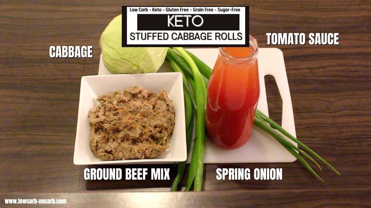 Keto stuffed cabbage rolls ingredients needed.