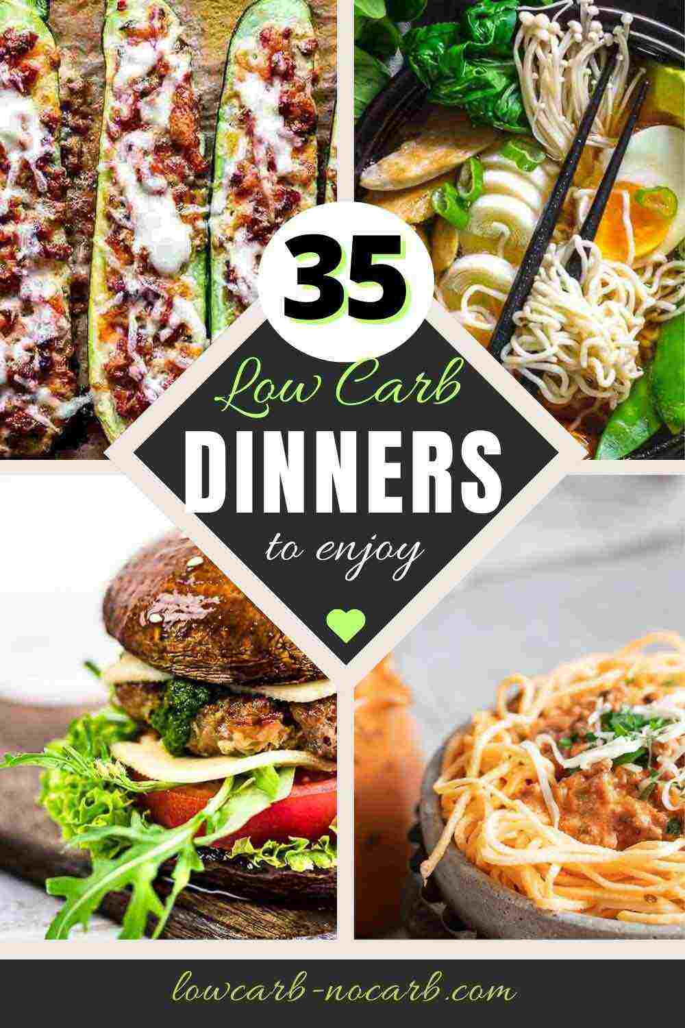 35 low carb dinners to enjoy.