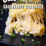 Low carb sauerkraut casserole.