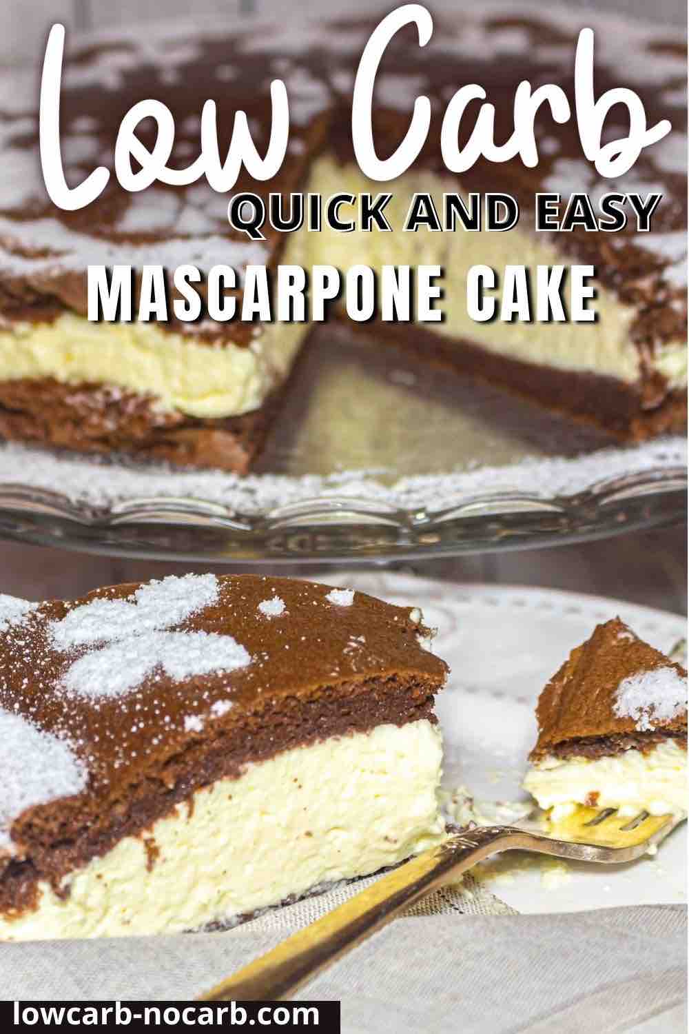 Low carb quick and easy mascarpone cake.