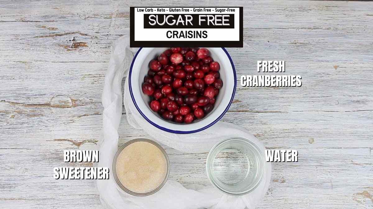 Ingredients used for sugar free craisins.