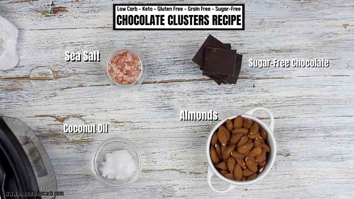 Ingredients for chocolate clusters using Instant Pot.
