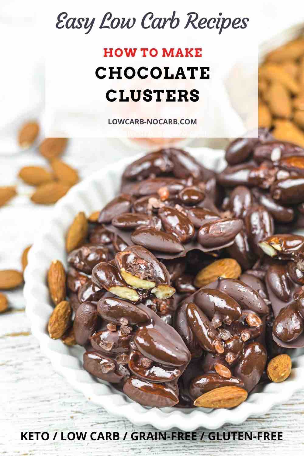 Easy low carb recipes to make chocolate clusters.