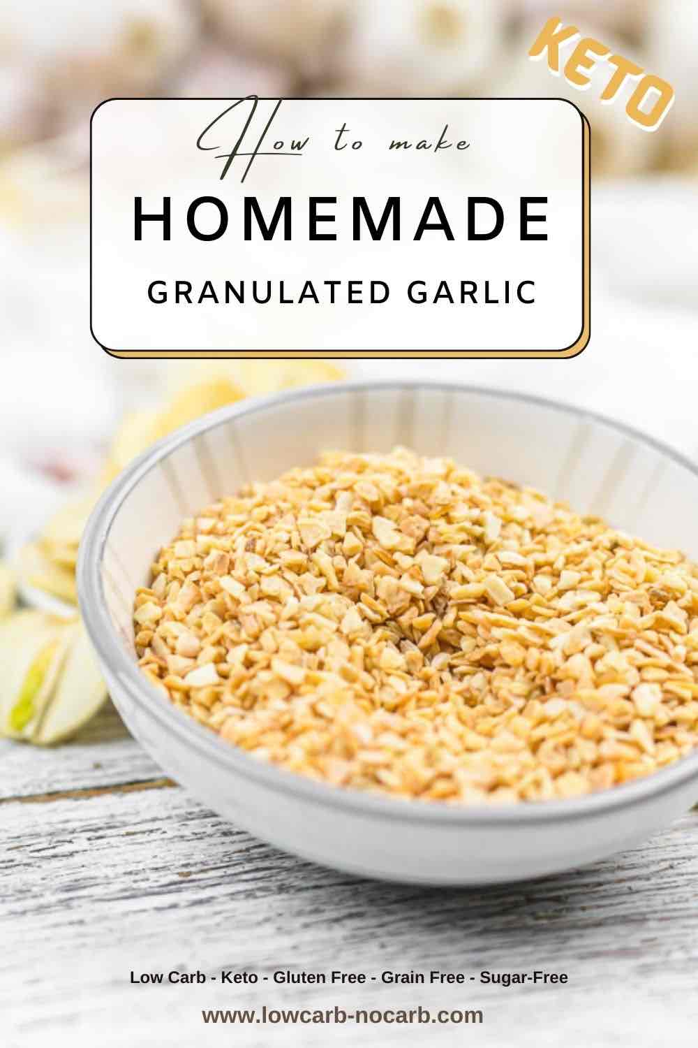 How to make homemade granulated garlic.