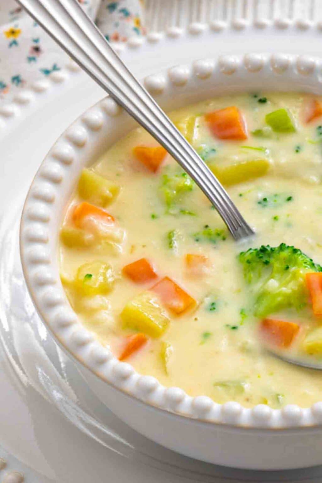Creamy Vegetable Chowder Bowl - Low Carb No Carb